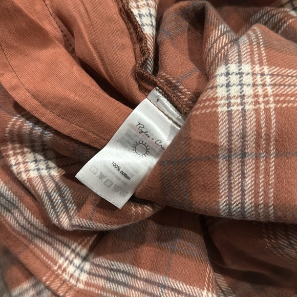 NWT RYLEE + CRU ELENI DRESS / BROWN PLAID 6-7 - Picture 9 of 9